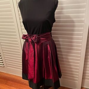 S.L.Fashons-Black and Red Holiday Dress